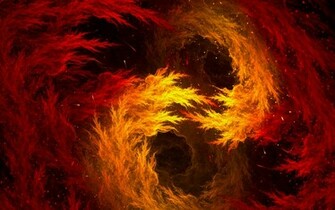 Hot Red Fire Fractal Wallpaper Stock Photos