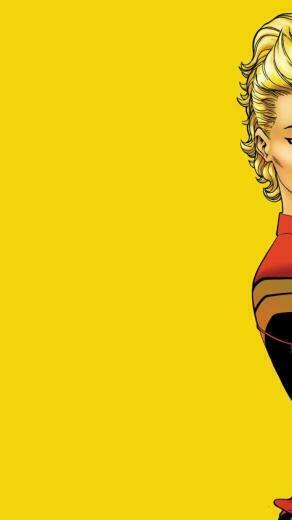 Minimalistic Captain Marvel Simple Background Wallpaper