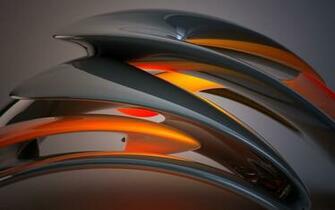 Grey And Orange Plastic Shape Widescreen Wallpaper