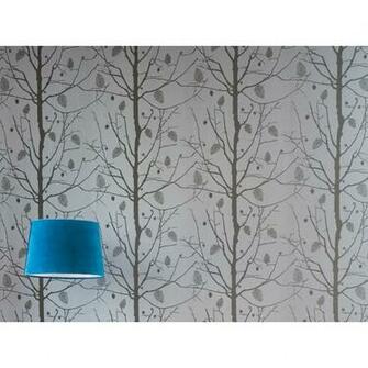 Ferm Living Family Tree Wallsmart Wallpaper In Silver