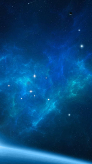 Blue Galaxy Wallpaper For iPhone