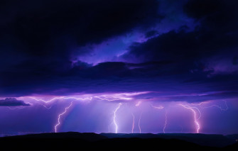 Wallpaper Lightning Storm Rain Attack Strike Weather