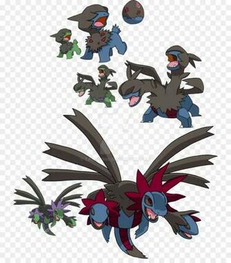 Deino Zweilous Hydreigon Bulbapedia Image Shiny Evolution