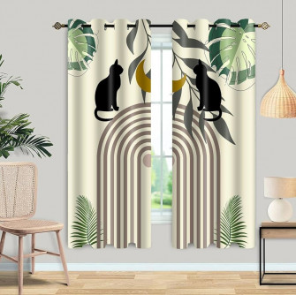 Amazon Spring Sense Mid Century Boho Curtain Moon Sun Rainbow