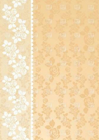 Lacy Beige Retro Wallpaper With Roses Background Textures