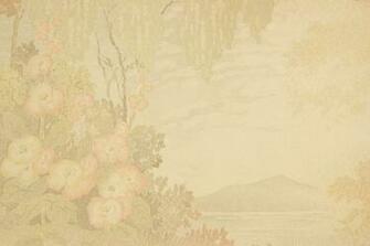 1930s Vintage Wallpaper Scenic Lake Rosie S