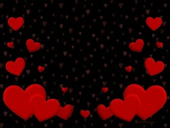 Hearts Black An Red Abstract Other HD Desktop Wallpaper