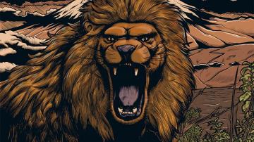 Wallpaper Id Lion Grin Art Mane Muzzle Spiteful 4k