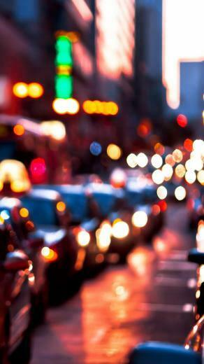 Blurred City Lights Wallpaper iPhone 5s