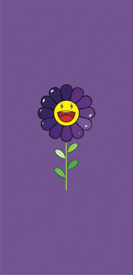 Hannah On Wallpaper Purple iPhone Kaws