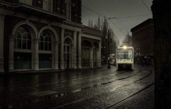 Wallpaper Travel Rain Street Train Portland
