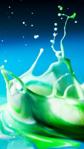 Milky Green Liquid Wallpaper iPhone X 3d