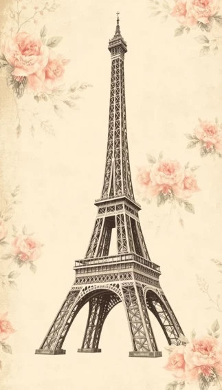 Vintage Eiffel Tower Wallpaper