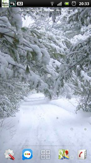 Snowfall Winter Road Live Wallpaper Apps For Android