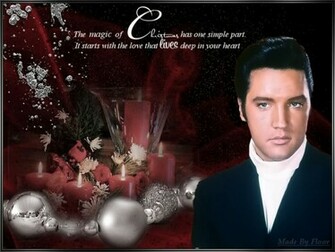 Elvis Christmas Wallpaper Grasscloth
