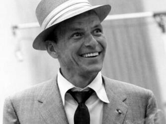 Wallpaper Frank Sinatra Smile Suit Tie Hat HD