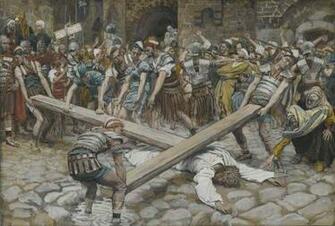 Tissot Simon The Cyrenian Compelled To Carry Cross With Jesus