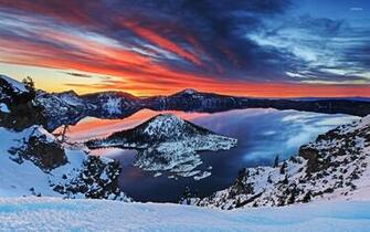 Crater Lake National Park Wallpaper Nature