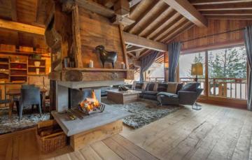 Wallpaper Interior Alps Fireplace Living Room Chalet Image