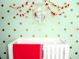 Mint And Coral Color Wallpaper Gold Nursery