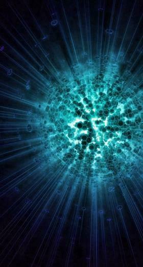 Illustration Blue Explosion Black Wallpaper Sc iPhone7plus