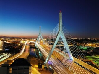 Zakim Bunker Hill Bridge Boston HD Wallpaper Travel
