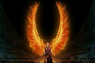 Angel Fire Wings Alas Wallpaper Pictures