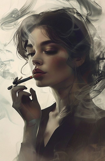 Girl Smoking Wallpaper