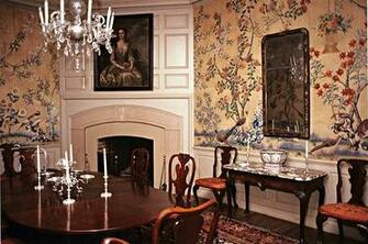 Chinese Painted Wallpaper In A Room Colonial Williamsburg