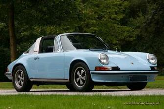 Classic Porsche Targa Blue Car HD Wallpape Wallpaper