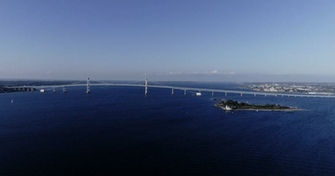 Newport Bridge 4k Ultra HD Aerial Digital Wallpaper Image