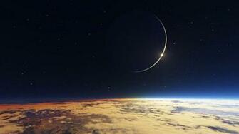 Moon And Earth Background Space Wallpaper Desktop HD