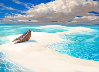 Lonely Sandbar By Me Imaginarylandscapes