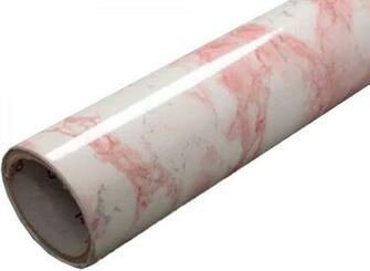 Hoho Pink Self Adhesive Marble Paper Film Vinyl Decor Wallpaper