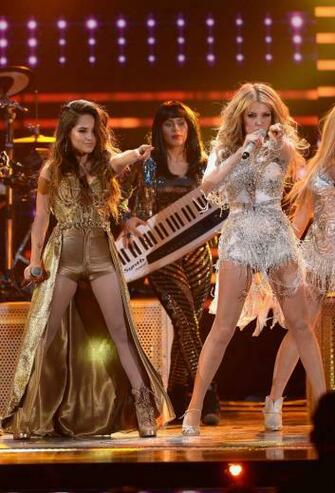 Becky G And Thalia Performs At Premios Lo Nuestros Awards In