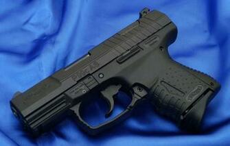 Wallpaper Gun Blue Fabric Walther P99 Compact Image For