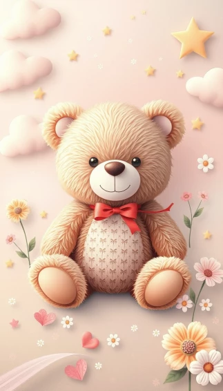 Teddy Bear Aesthetic Wallpaper