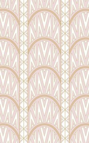 Sfondo Rosa A Tema Gatsby Design Art Deco Muralswallpaper