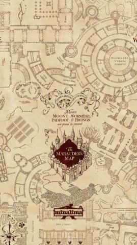 Marauder S Map Phone Wallpaper Downoadable Minalima