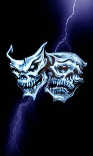 Wallpaper Background Laughing Skulls Live