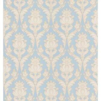 Brewster Light Blue Botanical Damask Wallpaper Overstock