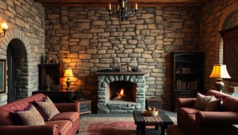 Faux Castle Stone Wallpaper