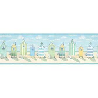Beach Cottage Border Brighton Sand Dollar Wallpaper By Chesapeake