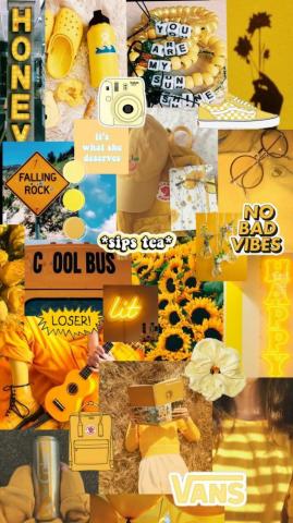 Aesthetic Yellow Collage Wallpaper iPhone