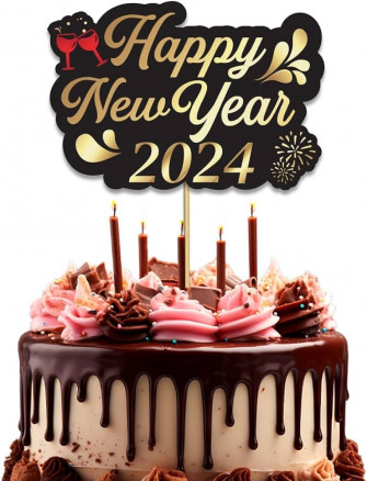 Festiko Happy New Years Decorations Cake Toppers Year