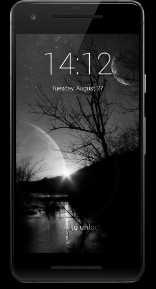 Lock Screen Black Wallpaper
