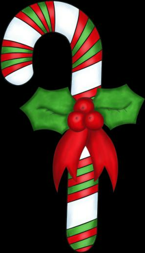 Candy Cane Decoration Clip Art Image Decorated Christmas