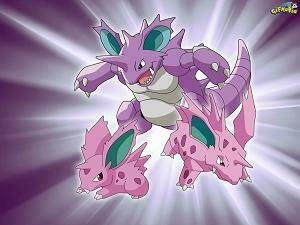 Nidoran Nidorino And Nidoking Pok Mon Evolution Wallpaper