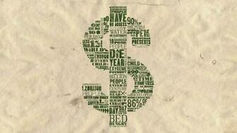 Typography Infographics Poverty Population Dollar Sign HD Wallpaper