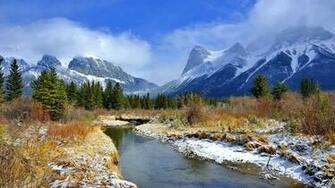 Rocky Mountains River Scenic Desktop Pc And Mac Wallpaper